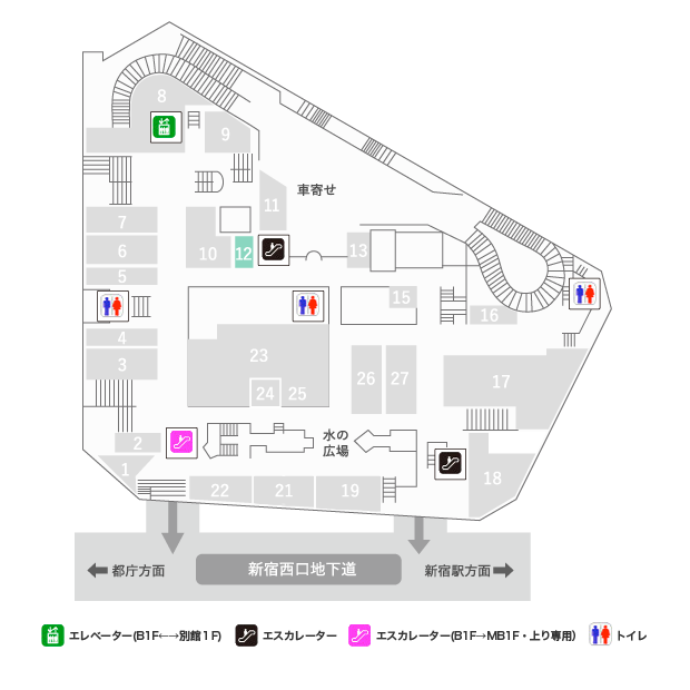 オリックスレンタカー
新宿西口店 フロアマップ