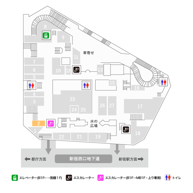吉野家
新宿センタービル店 フロアマップ